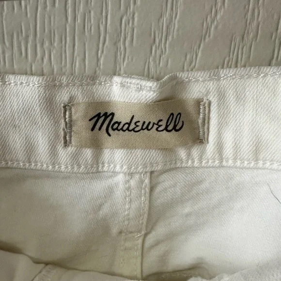 Madewell, vintage cropped, white jeans-size 30 - Picture 4 of 6